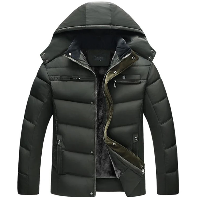 2022 Winter New Men's Hooded Mid-length Down Padded Jacket Casual Padded Jacket for Men