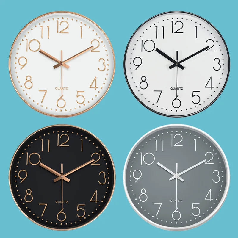 

30Cm Minimalist Wall Clock Modern Design Living Room Bedroom Quartz Mute Light Luxury Clocks Hanging Watch Household Home Decor