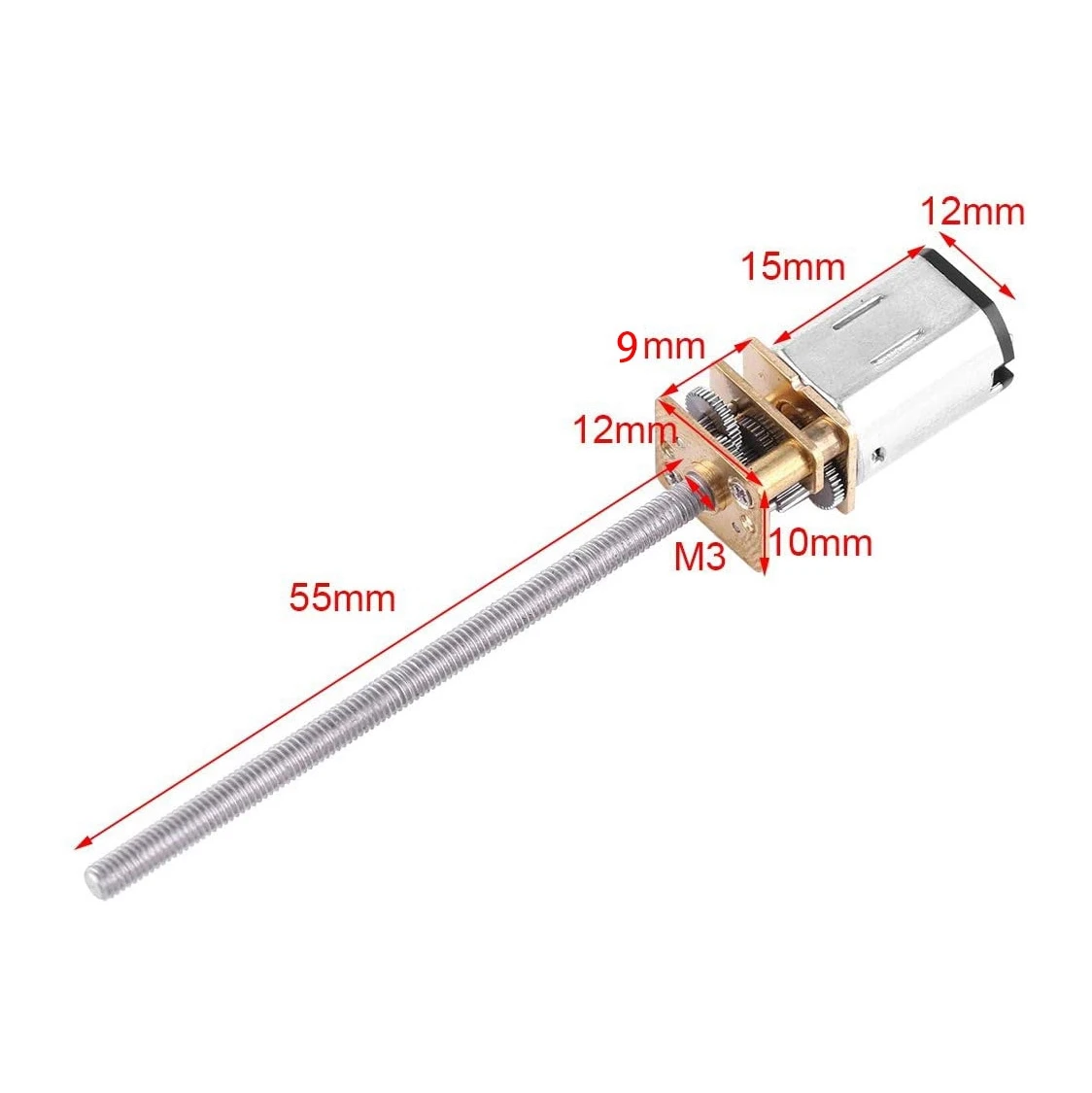 Редукторный двигатель постоянного тока 6 в с длинным выходным валом резьбы m3x55