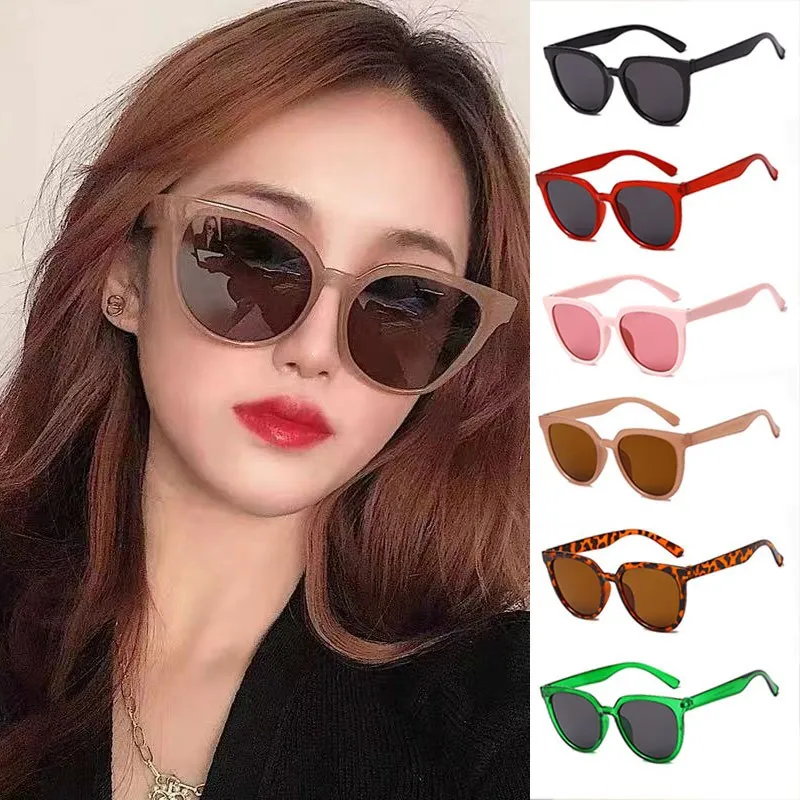 

2022 New Fashion Retro Round Colorful Cat Eye Sun Glasses Cateye Sunglasses Men Women Vintage Male Female Goggles UV400 Oculos