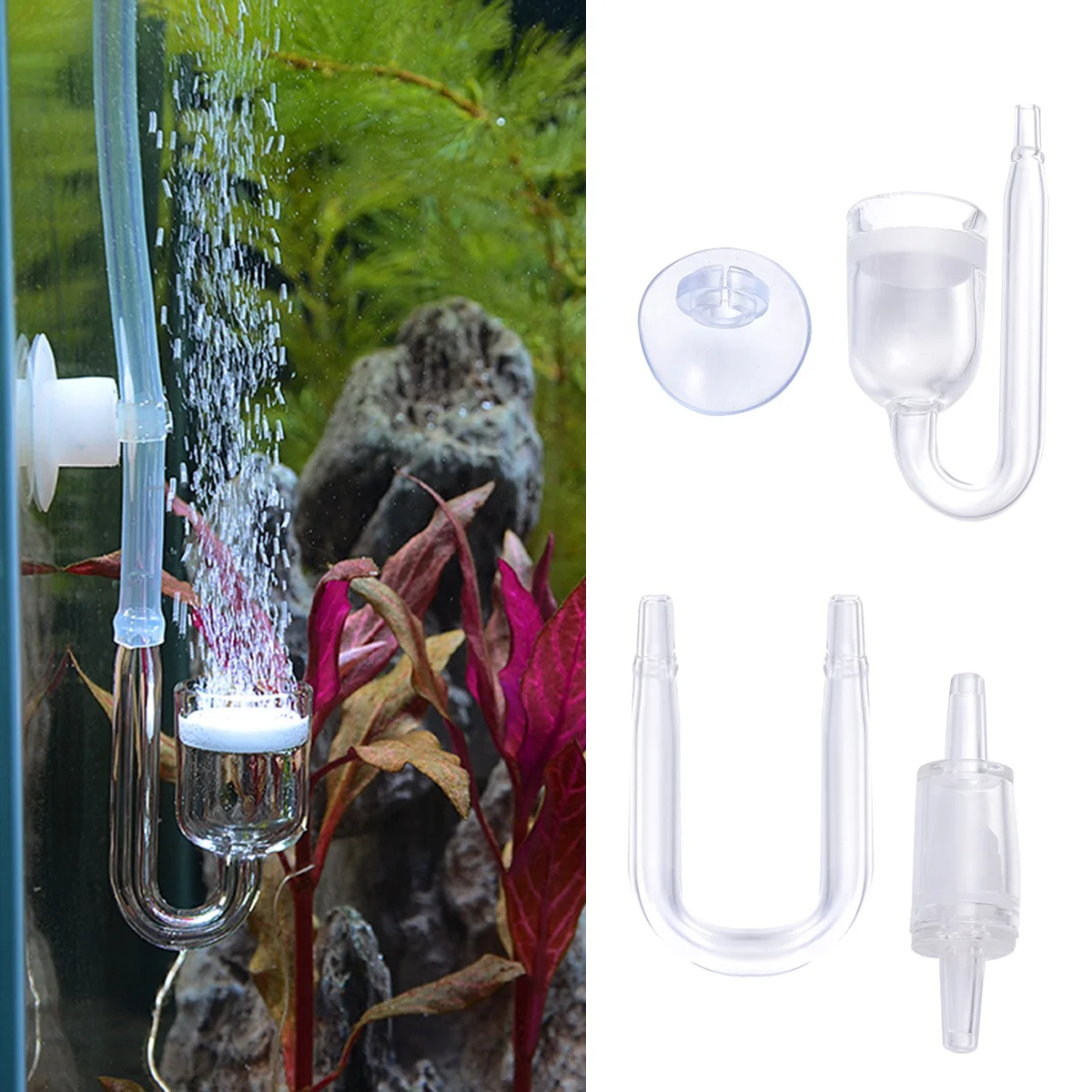 

Co2 Diffuser Reactor Aquarium Dioxide Carbontankset Pipekit System Air Regulator Checker Drop Diy Ceramic Aquatic Aluminum