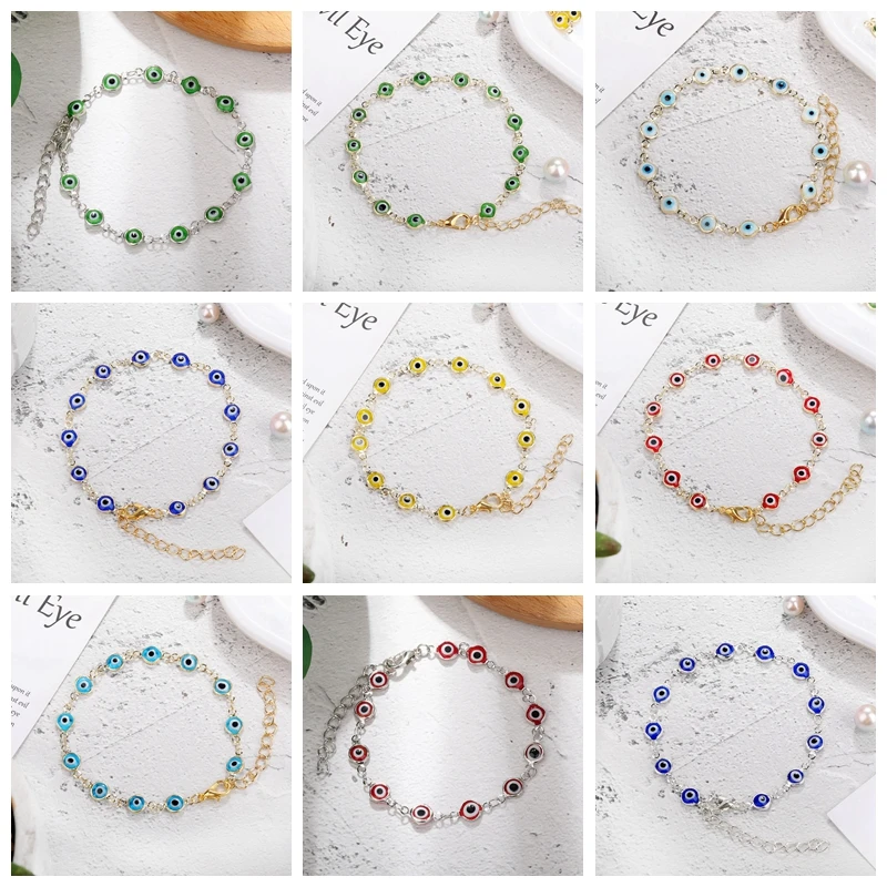 

Creative Handmade Bracelet Female Evil Devil's Eye Bracelet Ins Simple Blue Eye Hand Jewelry