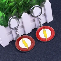 1 pack flash keychain superhero alloy pendant yellow lightning icon keyring car backpack pendant male and female cosplay gift