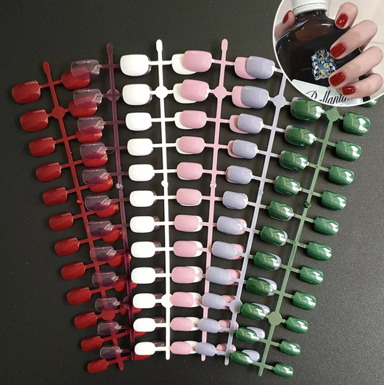 

Short False Nails Press On Nails Top Forms for Nails Coffin Nail Tips Nails Fake Manicure Reusable False Nails Not With Glue