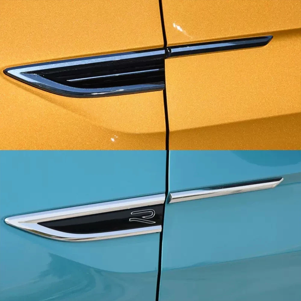 

For VW Volkswagen T-cross Tcross 2018-2021 Car Side Wing Fender Door Emblem Badge Sticker Garnish Trim ABS chrome Accessories