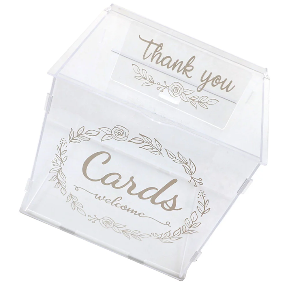 

Decorative Wedding Cards Box DIY Acrylic Case Container Wedding Party Ornament
