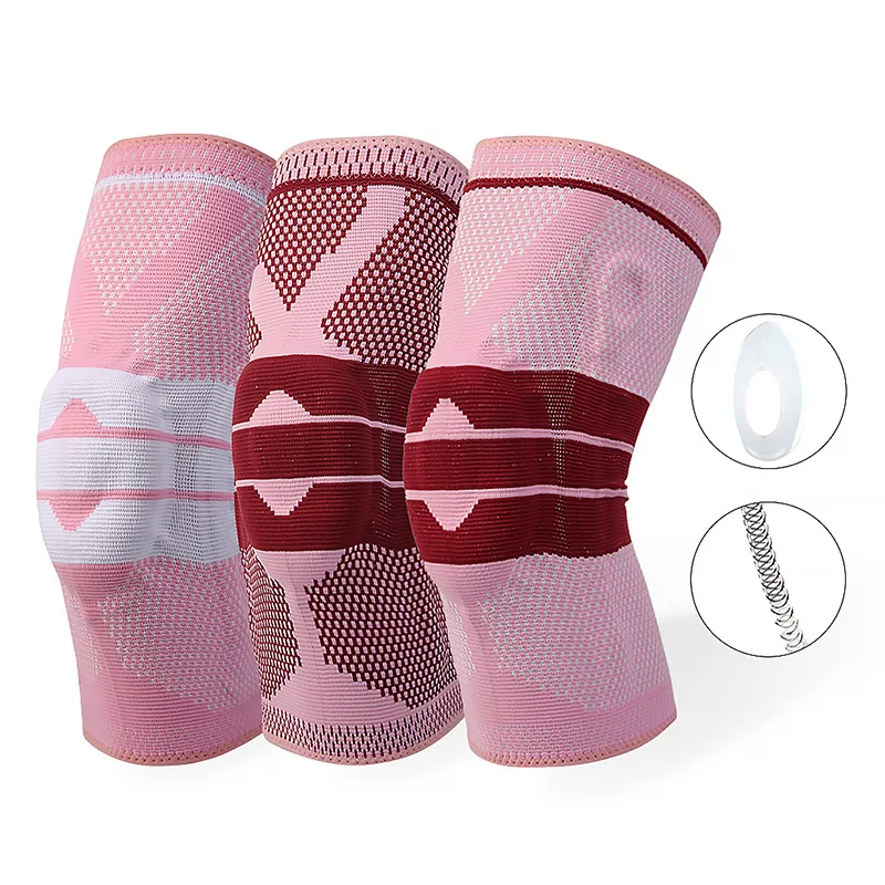 

1 PCS Silicone Padded Knee Pads Supports Brace Basketball Fitness Meniscus Patella Protection Kneepads Sports Safety Knee Sleeve