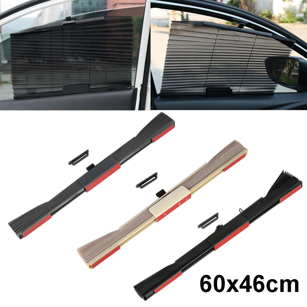 

Car Side Folding Sunshade 46*1.5*60cm ABS+Nylon Accessory Mesh Curtain Truck Universal Protection High Quality