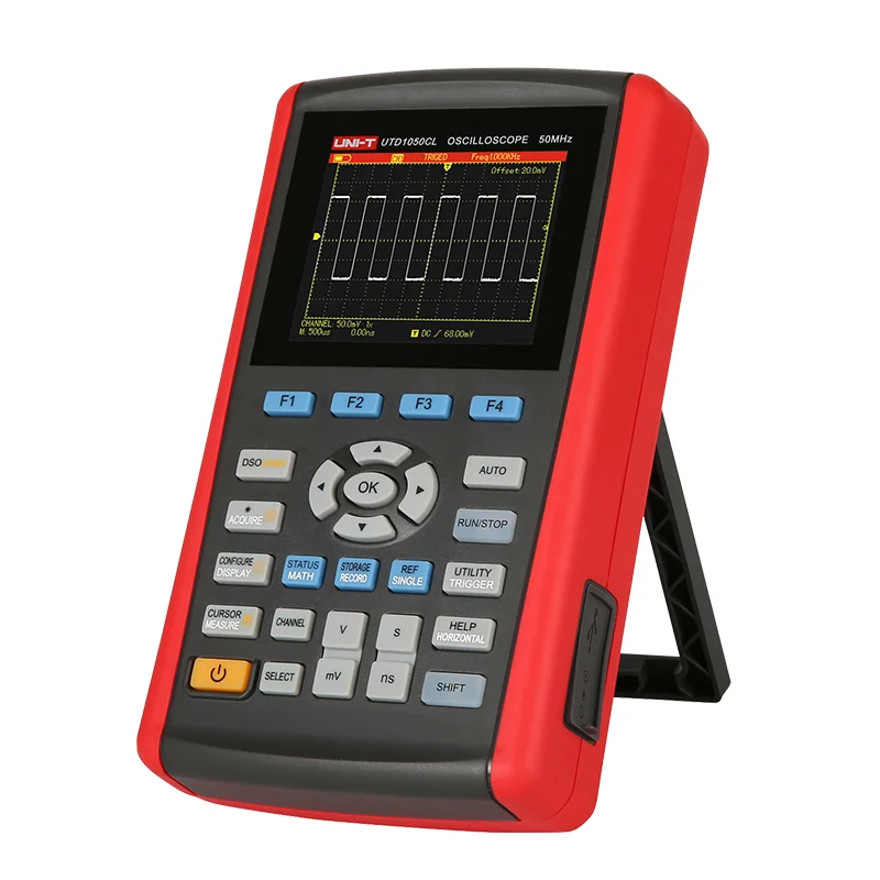 

UTD1050CL 1 Channels 50MHz 200MS/s 12 kpts Memory Depth Mini USB Handheld Digital Storage Oscilloscope Multimeter
