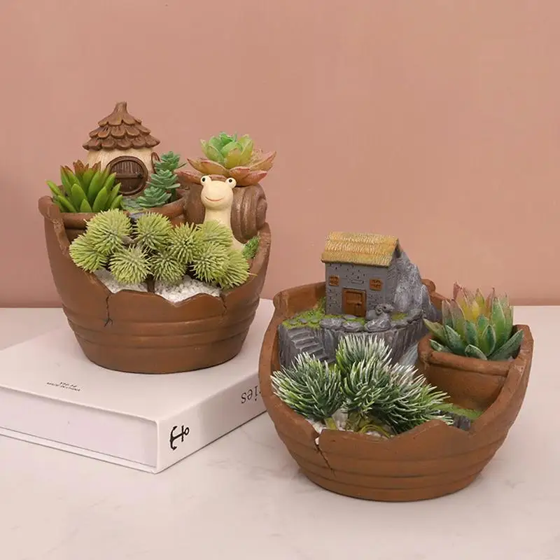 

Pastoral Succulent Flower Pot Fun Animal Shaped Cartoon Planter Pots Indoor Gardening Planters For Home Office Desktop Table