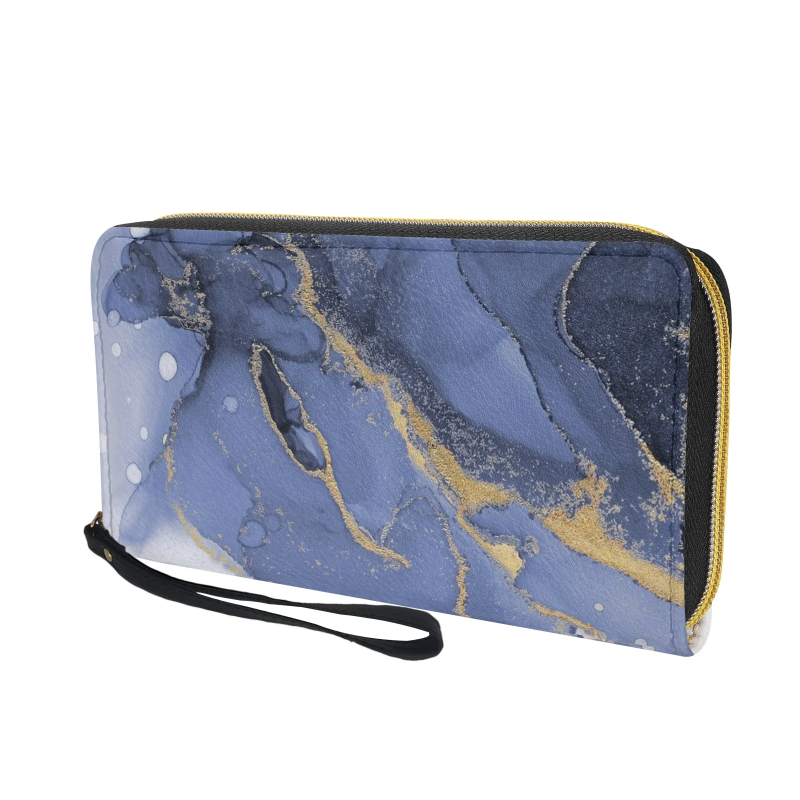 Belidome Marble Wallets for Womens Leather RFID Blocking Design Zip Around Card Holder Organizer Ladies Travel Clutch Wristlet
