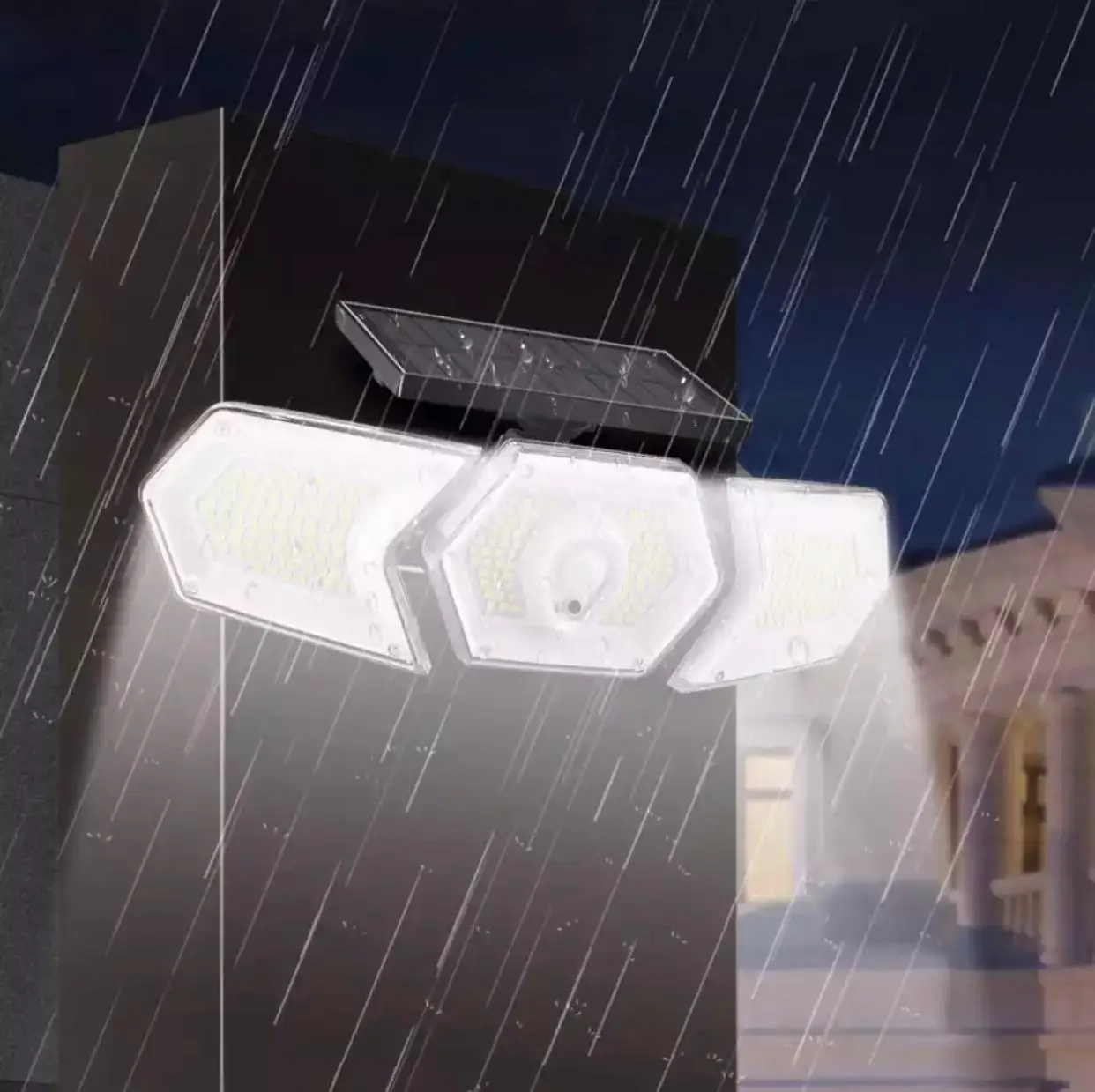 

Solar Sun Powered Wide Angle Double Leaf 254 Led 3 Mode Garden Lambası1