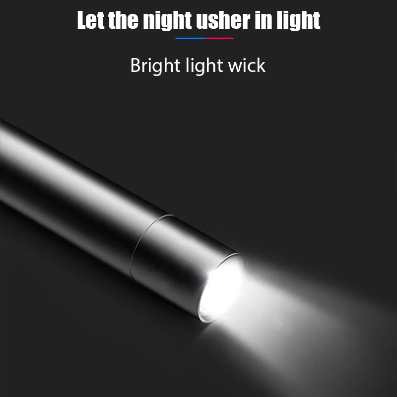 

USB Mini Rechargeable Led Flashlight Charging Super Bright Pocket Flashlight LED Multi Function Zoom Student Home Strong Light