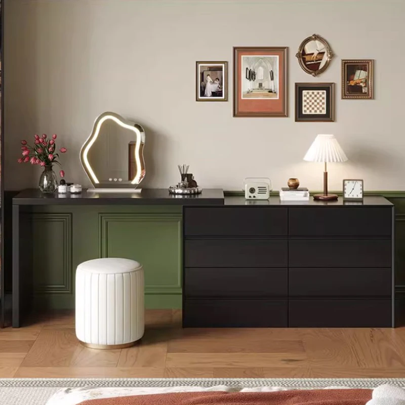 Деревянный столик-органайзер для хранения женский современный столик-комод