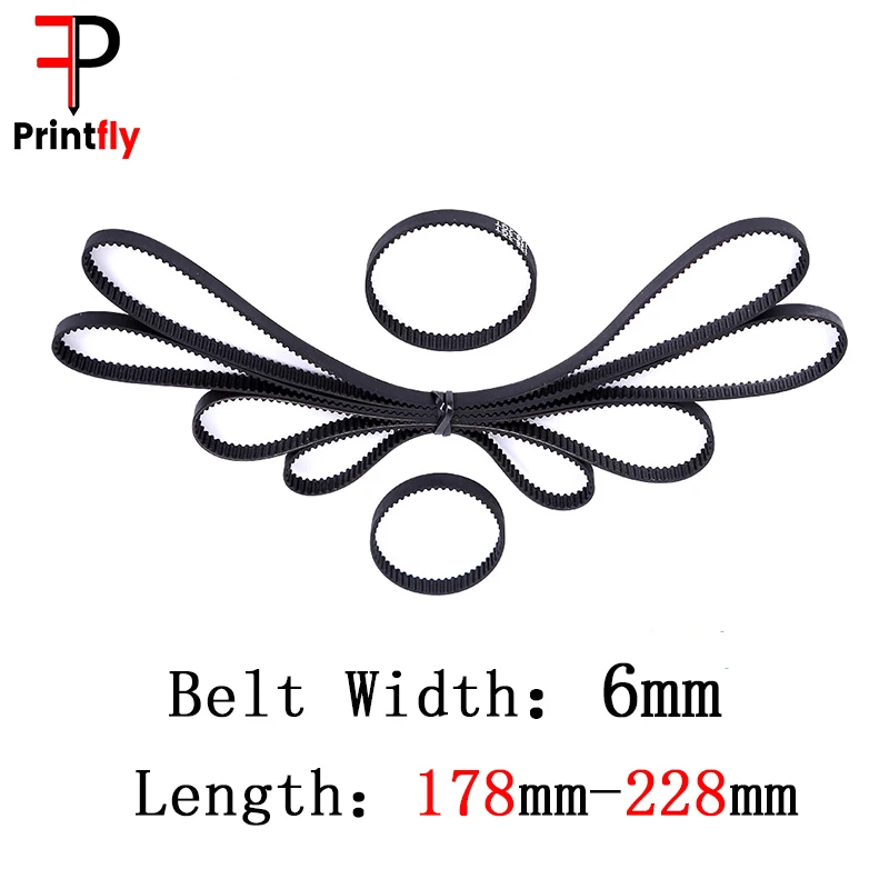 

Ремень резиновый для 3D-принтера, ширина 6 мм, периметр 176-228 мм