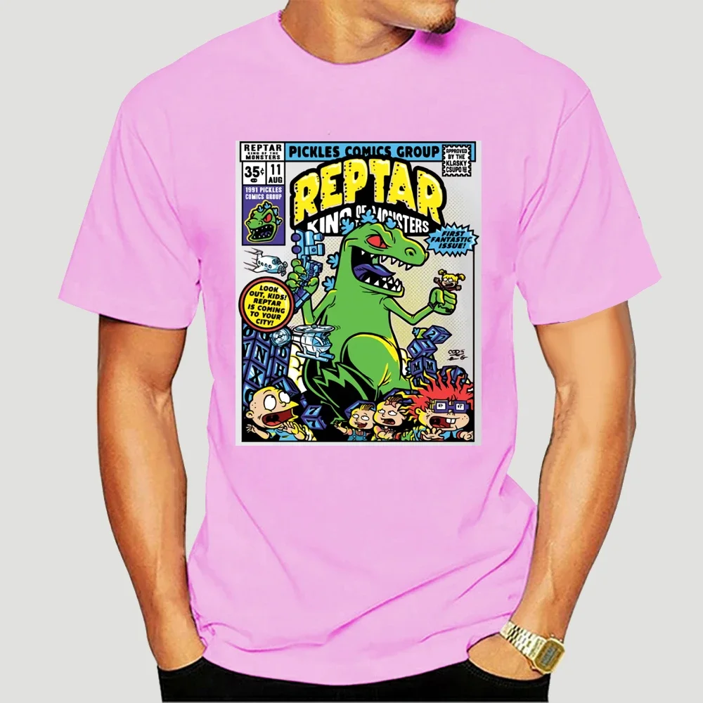 Мужская футболка с принтом хлопковая Футболка REPTAR круглым вырезом и коротким