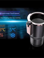 2 in 1 smart heating cooling cup 12v car office milk warmer cooler mug holder drink beverage bottle with digital display