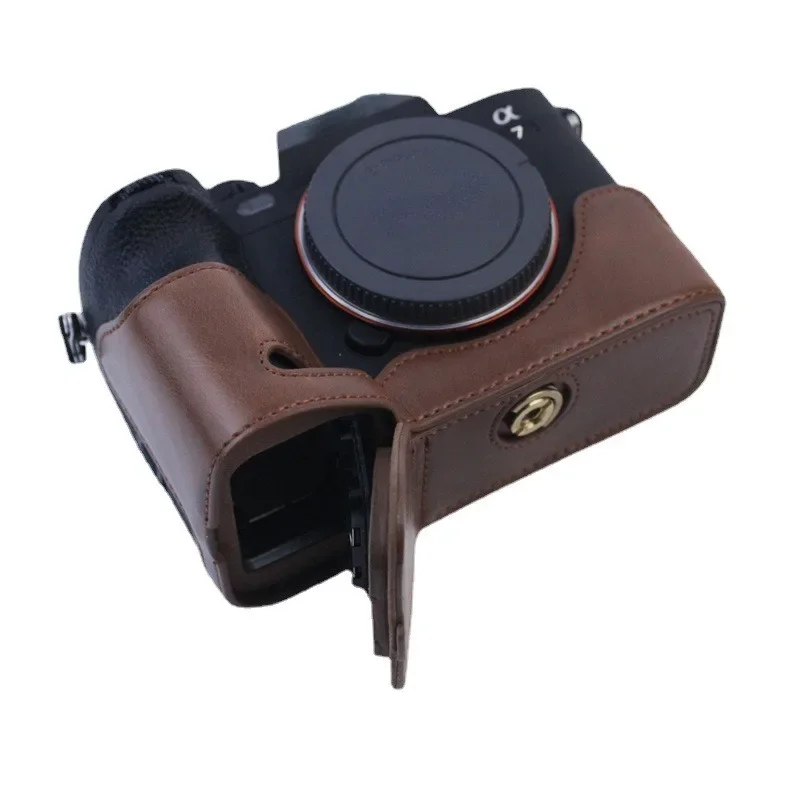 Получехол из натуральной кожи с ручкой для камеры Sony A1/A7S3/A7S III/A7 Mark IV/A7M4