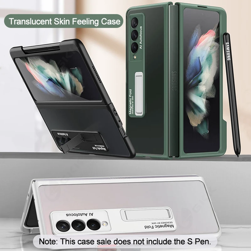 

GKK Translucent Skin-Feeling Case For Samsung Galaxy Z Fold 3 5G Case Ultra-thin Matte Holder Cover For Galaxy Z Fold3 5G Funda