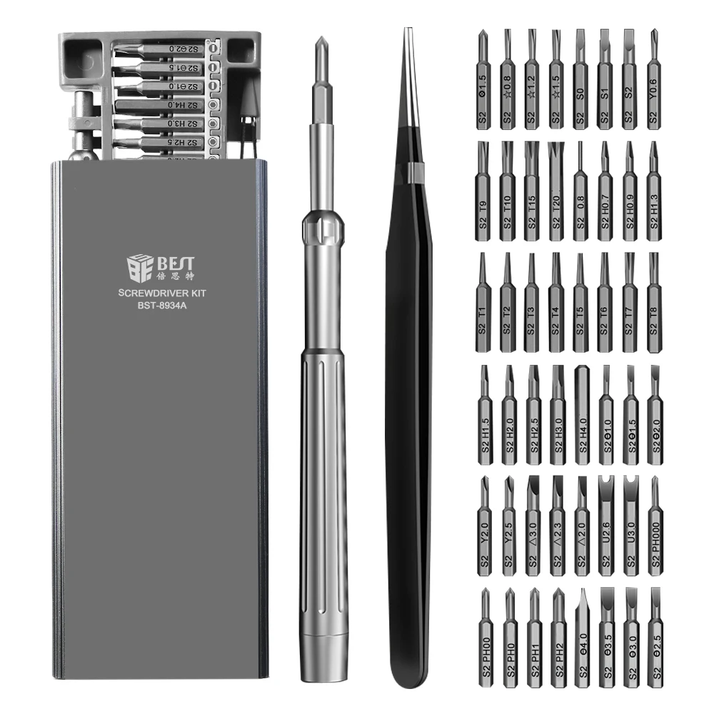 

BST-8934A 50 in 1 Precision Screwdriver Set Magnetic Screwdriver Set For Mobile Phone Tablet PC Repair Tools.