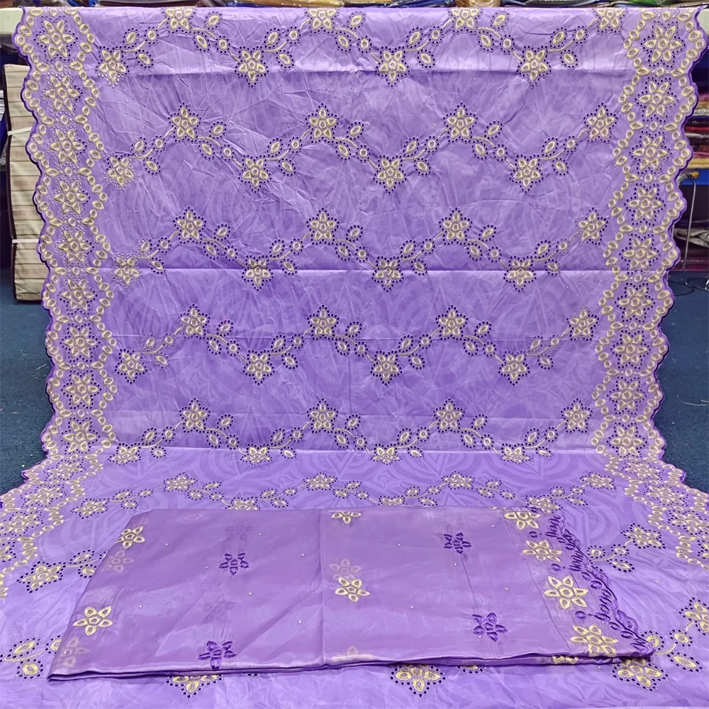 

Высококачественная африканская базиновая богатая ткань, brode ткань, хлопок, вышитая жаккардовая парчовая ткань для свадьбы 5 + 2 ярда/партия