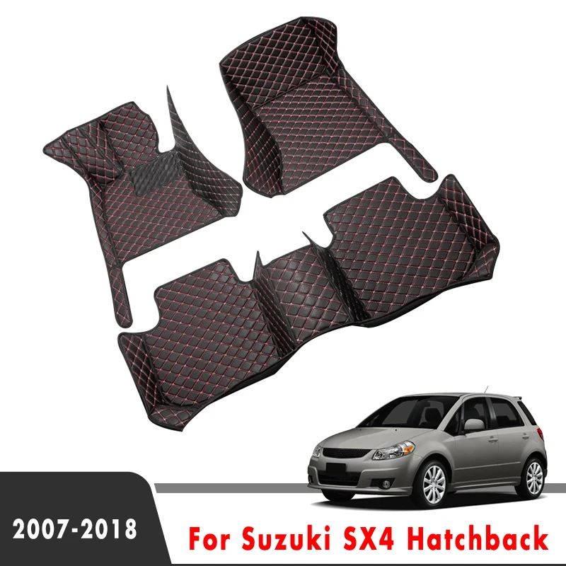 Car Floor Mats For Suzuki SX4 Hatchback 2018 2017 2016 2015 2014 2013 2012 2011 2010 2009 2008 2007 Carpets Rugs Car Accessories