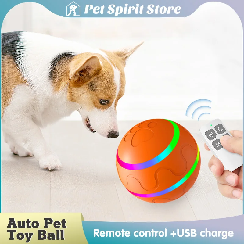

Smart Interactive Dog Cat Toys Ball USB Rechargeable Pet Supply Funny Rolling Ball Electric Automatic Rotating Jumping Playing