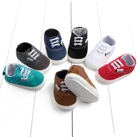 Canvas baby shoes classic non-slip rubber sole shoes 0-1 years old 0736