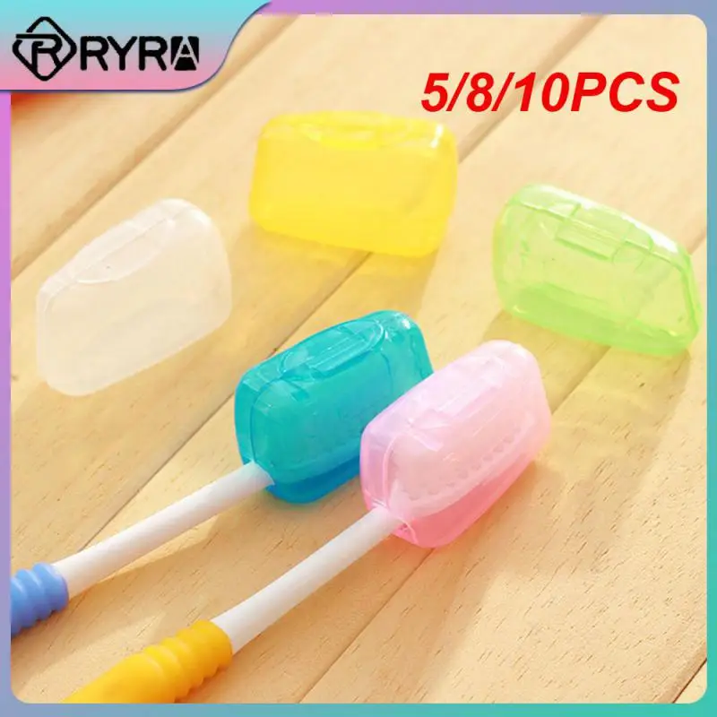 

5/8/10PCS Small And Light Toothbrush Head Protective Cover Plastic Brush Cap Case Hike Toothbrush Box Convenient