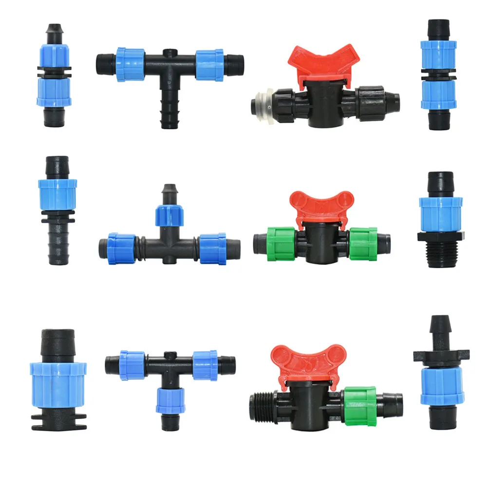 16mm Irrigation Drip Tape Connectors Agricultural Farm Water Saving Irrigation System Hose Joint Garden Water Connector