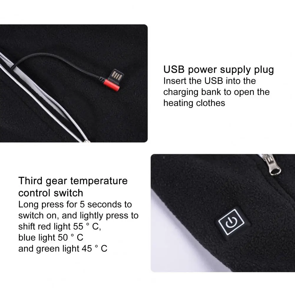 

Stylish Winter Waistcoat Pockets Intelligent Switch Winter Heating Jacket for Cold Weather Winter Waistcoat