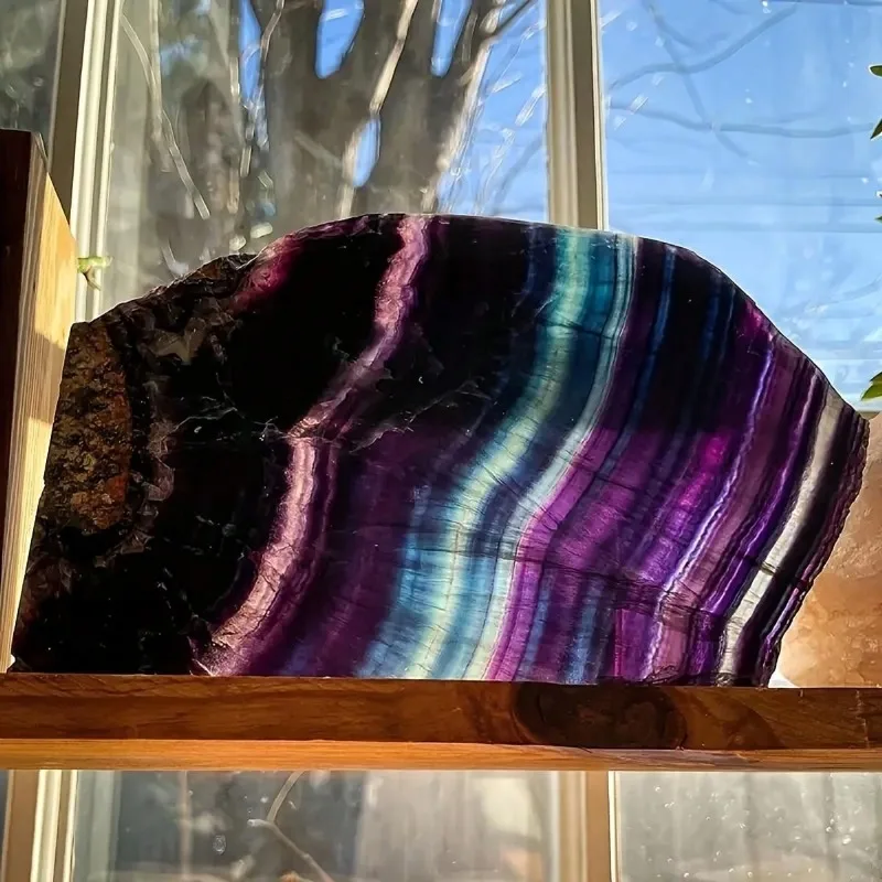 Радужное искусственное украшение Исцеляющие кристаллы и камни кусочки флюорита