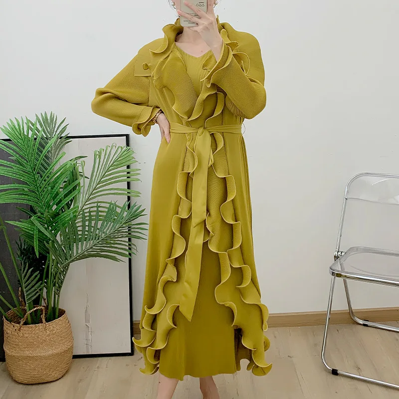 Плиссированная Осенняя Новинка 2023 Высококачественная кружевная юбка Auricularia с