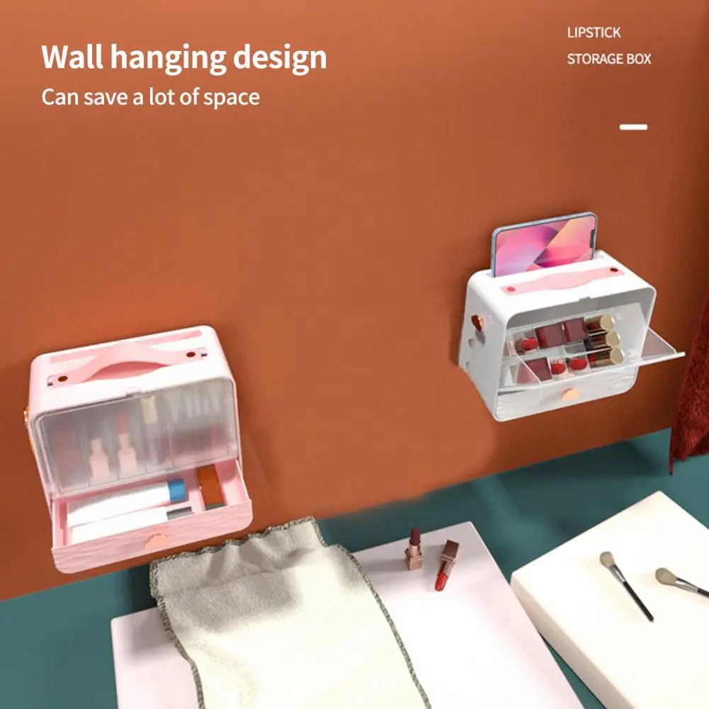 

Коробка для хранения косметики, органайзер для косметики с сильной нагрузкой, водонепроницаемый прозрачный контейнер для хранения губной ...