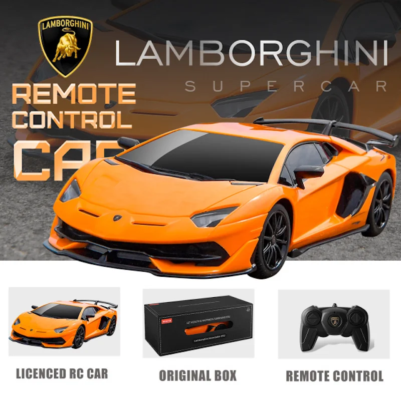 

2022 New Remote Control Car Lamborghini Aventador SVJ, 2.4GHz RC Car RASTAR Electric Racing Toy Model Vehicle for Boy Kids Gift