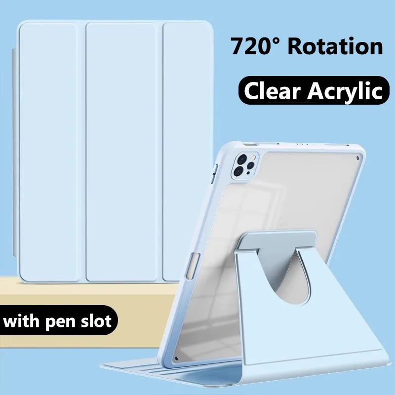 Акриловая основа для iPad Pro 11 2024 5th Air11 Air 6 Pro13 13 5 4 3 2 1 10th 10 9 9th 7 Mini Pro12.9 со слотом ручки