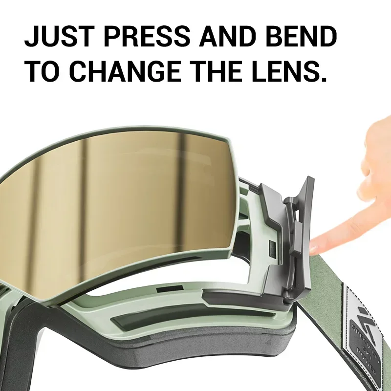 Фотохромные лыжные очки KAPVOE с двойным магнитом