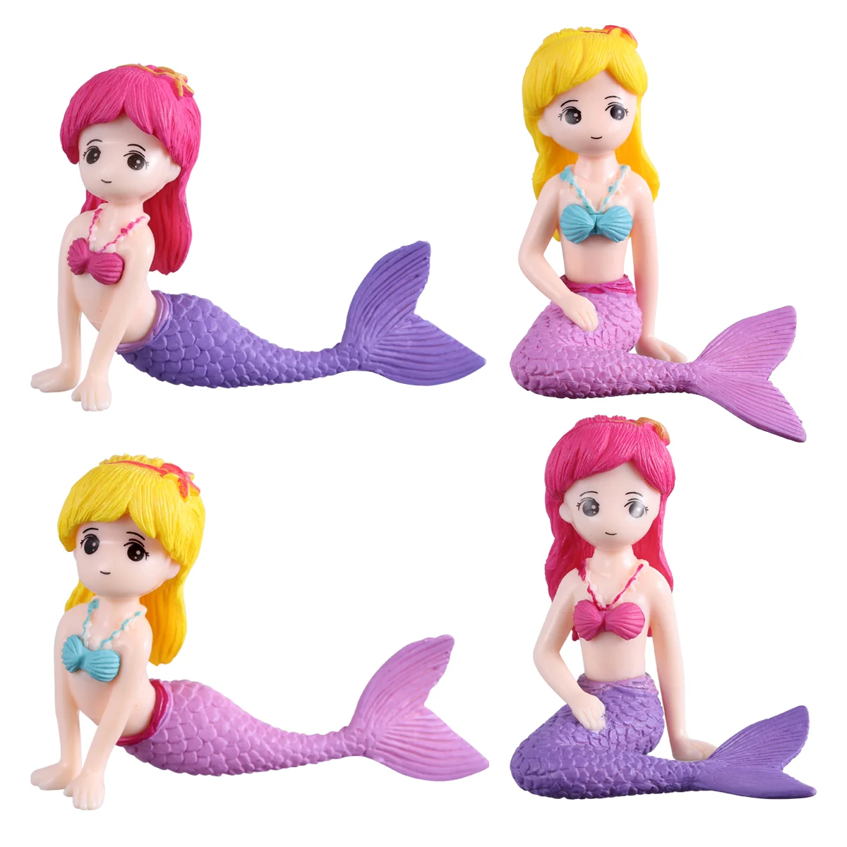 

Mermaid Cake Decoration Picks Lovely Water Swim That Design Inserted Decorations Ornament Baking Party Colorful Cupcake Plush