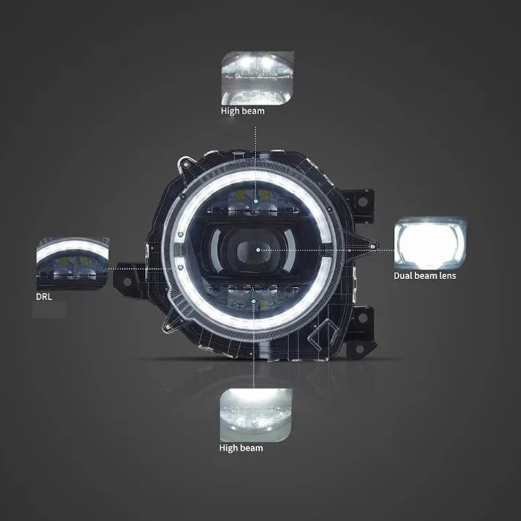 

2 шт. автомобильные фары в сборе для Suzuki Jimny 2018 2019 20 21 22 светодиодные фары для тюнинга автомобиля, детали Plug and Play