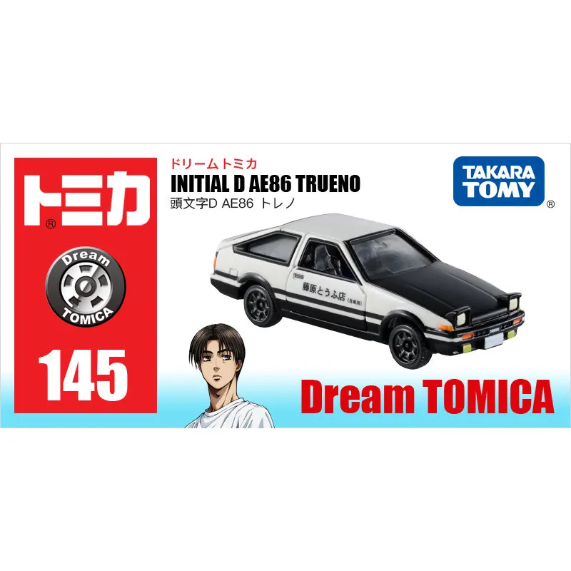 

Takara Tomy Dream Tomica Initial D AE86 Trueno 1/61 Metal Diecast Toy Car #145 New Anime Model Pokemon Toys For Children Gift