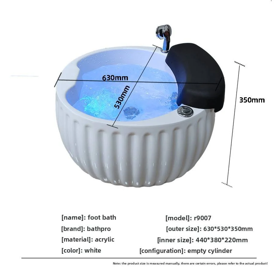 Фото Современная высококачественная портативная ванночка для ног с LED-подсветкой для спа-салонов и массажа ног, мебель для спа-процедур №5