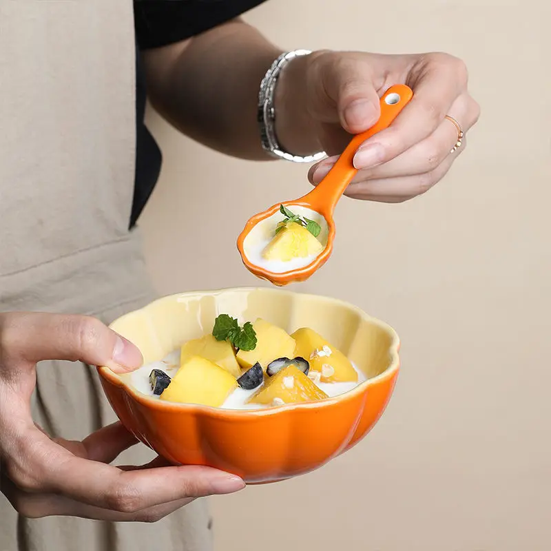 

Nordic style pumpkin bowl personality creative tableware dishes suit small bowl