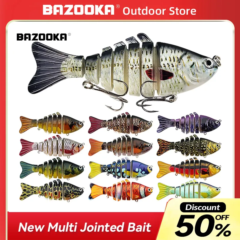 

Bazooka Multi Jointed Lure Hard Bait Swimbait Sinking Wobblers Kit iscas For Fishing Lures Trout Pike Bass Crankbait Winter