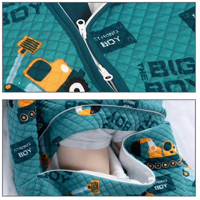 Baby Sleeping Bag Spring & Autumn Toddler Sleep Sack Kids Cartoon Cotton Sleepsack Bed Soft Children Bedding Pajamas Jumpsuit