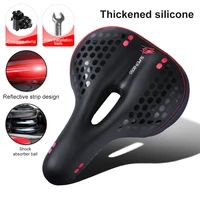 mtb pad comfortable breathable hollow mtb road seat rubber bike saddle with light dual shock absorbing mountain bicycle cushion