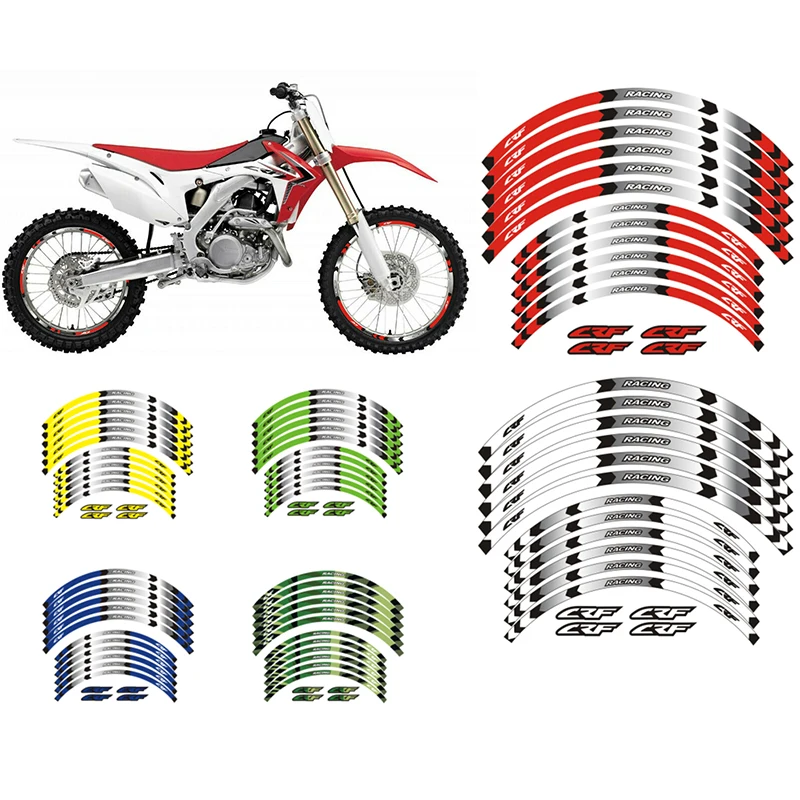 

Для HONDA CRF450RX 17-21 CRF 450L 19-20 CRF450X 05-21 CRF250L/F/X/RX CRF230/L "21 дюйм 18 колесных полос наклейки