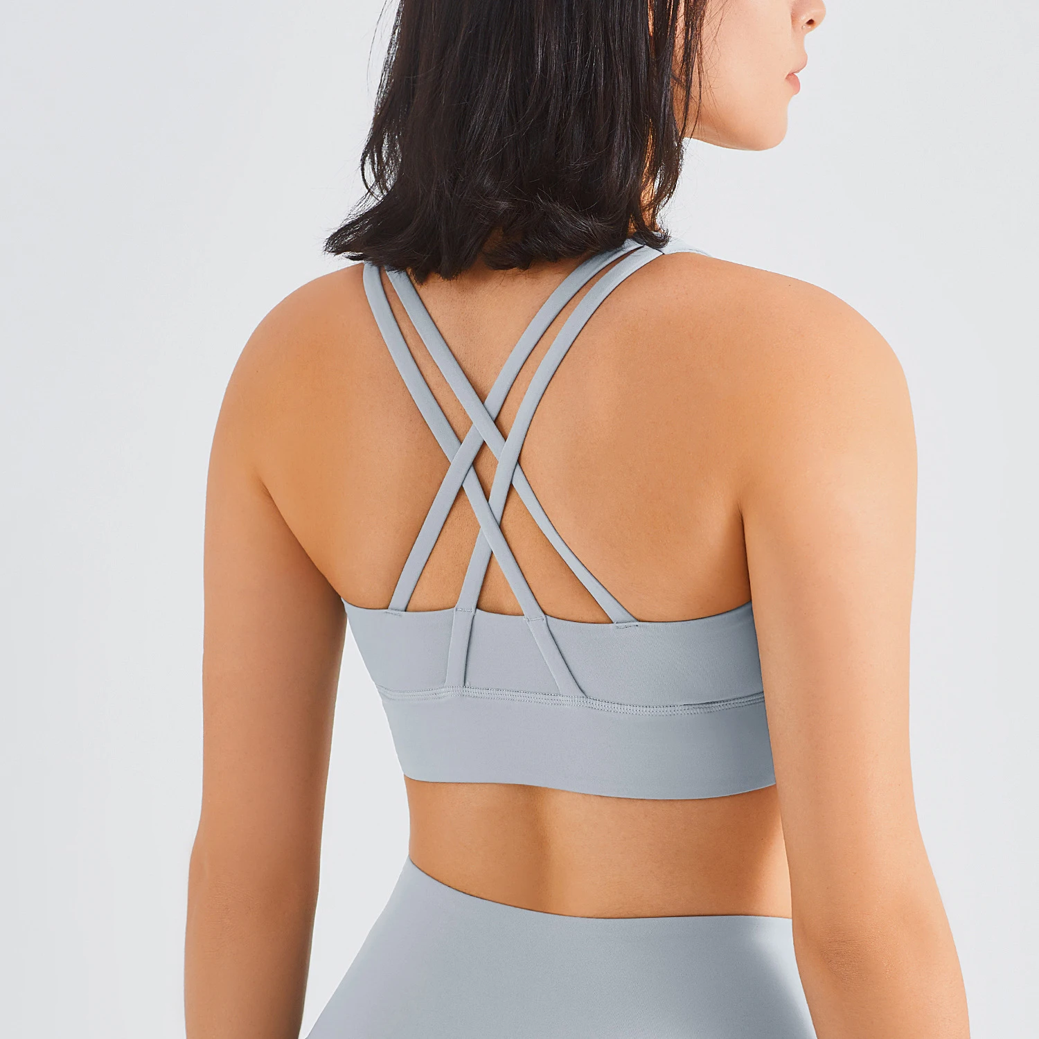 Lulu Yoga Fitness Sports Bra Cropped Woman Naked Video Backless Underwear Gym Top Tank Top Female Clothing Breathable Sexy Vests