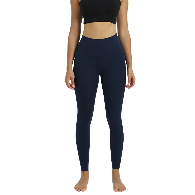 Zumba wear Yoga pants nude feeling no embarrassment line high waist elastic waist peach hip fitness pants Leggings for fitness