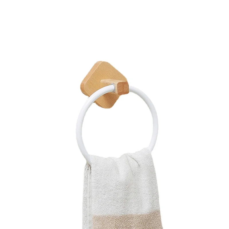 

Space aluminum bathroom towel ring toilet round rack hanging rod