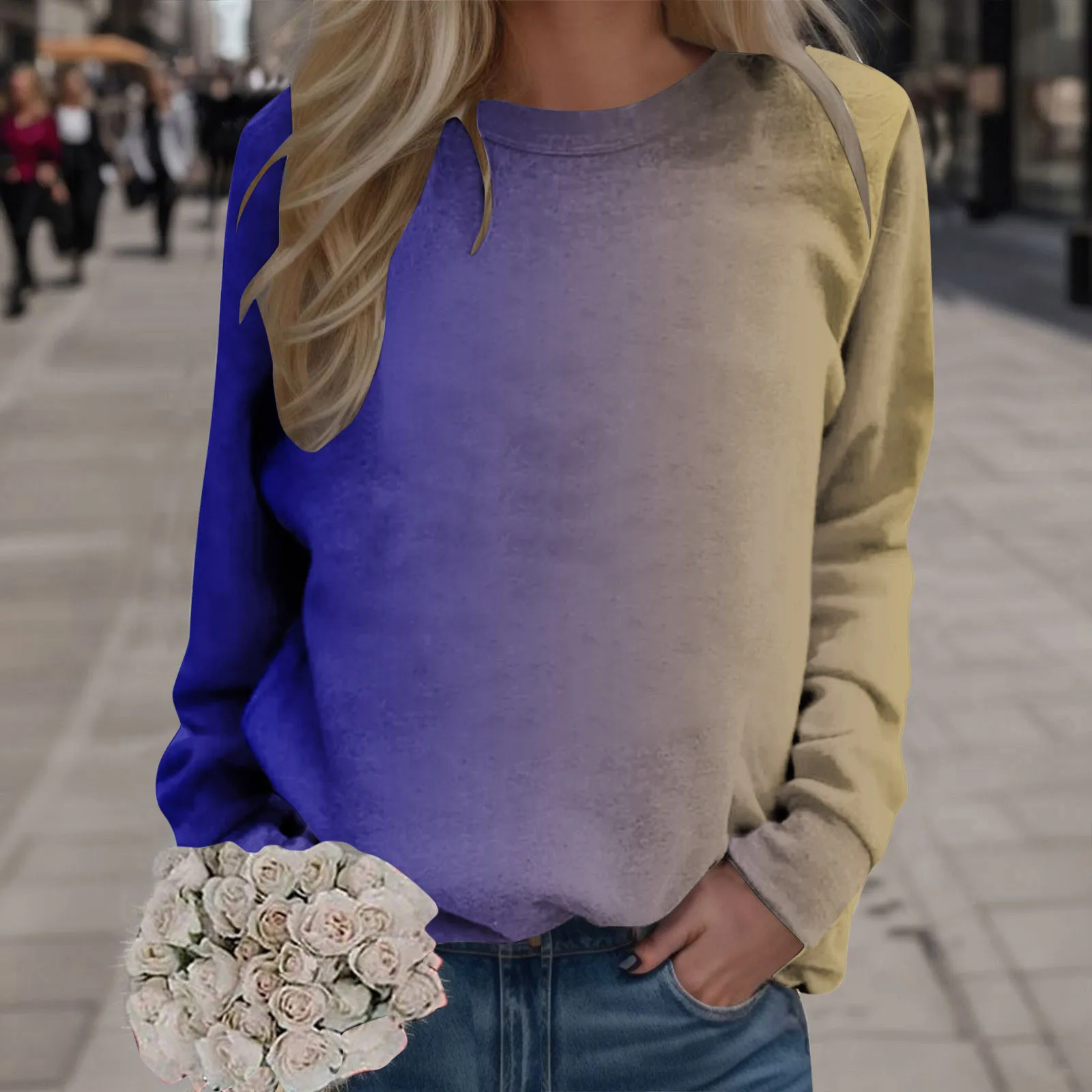 

Женский свитшот с графическим принтом, пуловер с круглым вырезом, топы с длинным рукавом, свободные рубашки, уличная одежда Kpop, осенняя женская одежда